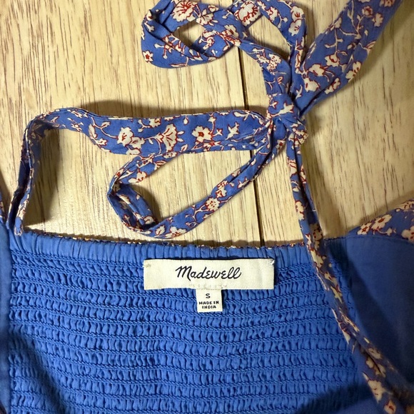 Madewell Petite Tie-Strap Tiered Midi Dress in Summer Vines - Picture 7 of 11